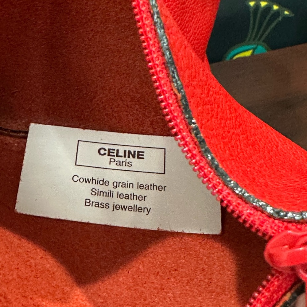 Celine Vintage Red Leather Drawstring Bucket Bag | Made in France - Picture 10 of 10